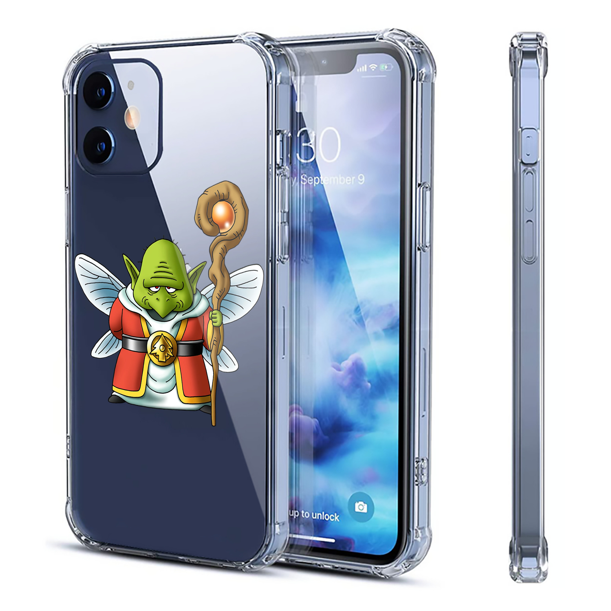 （画像用） ドラゴンクエスト Doragon Kuesuto Dragon Quest 【iPhone 12シリーズ対応】透明スマホケース（クリアソフトケース）